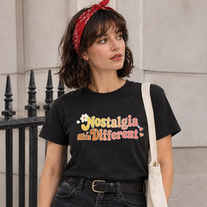 Nostalgia Hits Different retro ladies t-shirt