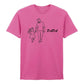 Papa & Daughter Line Art Fathers Day Printed Unisex T-Shirt