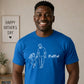 Papa & Daughter Line Art Fathers Day Printed Unisex T-Shirt