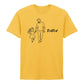 Papa & Daughter Line Art Fathers Day Printed Unisex T-Shirt
