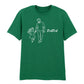 Papa & Daughter Line Art Fathers Day Printed Unisex T-Shirt