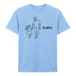 Papa & Daughter Line Art Fathers Day Printed Unisex T-Shirt