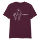Papa & Daughter Line Art Fathers Day Printed Unisex T-Shirt