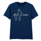 Papa & Daughter Line Art Fathers Day Printed Unisex T-Shirt