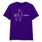 Papa & Daughter Line Art Fathers Day Printed Unisex T-Shirt