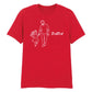 Papa & Daughter Line Art Fathers Day Printed Unisex T-Shirt