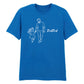 Papa & Daughter Line Art Fathers Day Printed Unisex T-Shirt