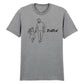 Papa & Daughter Line Art Fathers Day Printed Unisex T-Shirt