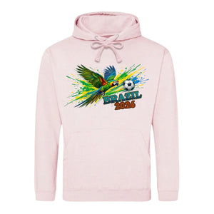 Parrot Football Graphic Brazil 2026 FiFA Printed Unisex Hoodie