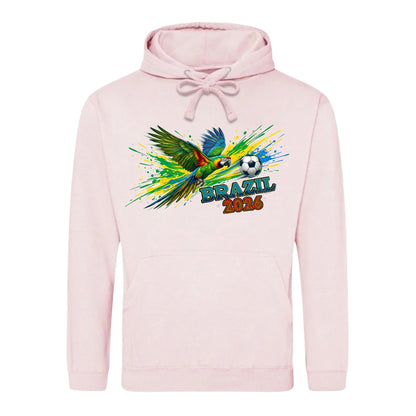 Parrot Football Graphic Brazil 2026 Printed Unisex Hoodie