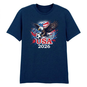 Patriotic Eagle Design USA 2026 Football Printed Unisex Tshirt