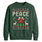 Peace Reindeer And Bell Christmas Unisex Sweatshirt