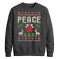 Peace Reindeer And Bell Christmas Unisex Sweatshirt