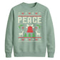 Peace Reindeer And Bell Christmas Unisex Sweatshirt