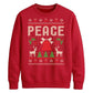 Peace Reindeer And Bell Christmas Unisex Sweatshirt