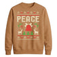 Peace Reindeer And Bell Christmas Unisex Sweatshirt