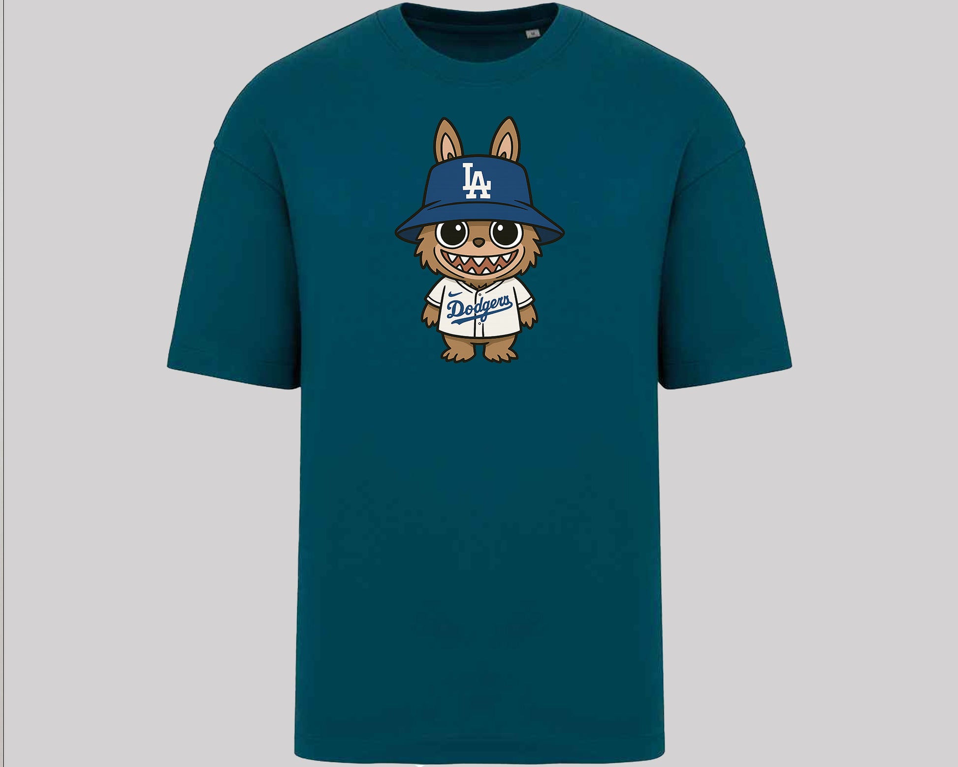 Labubu Oversized T-Shirt, Cute Anime Graphic Tee for Men & Women 100% Organic Cotton Streetwear Style M8408