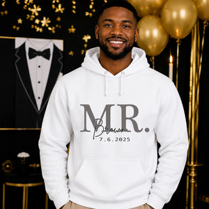Persoanlised Anniversary Gift Groom Unisex Hoodie