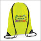 Personalised Dinosaur Kids String Bag with Custom Name