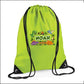 Personalised Dinosaur Kids String Bag with Custom Name