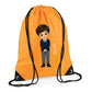 Personalised Kids String Bag with Custom Name School Boy Design
