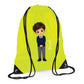 Personalised Kids String Bag with Custom Name School Boy Design