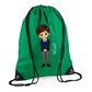 Personalised Kids String Bag with Custom Name School Boy Design