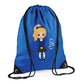 Personalised Kids String Bag with Custom Name School Girl Design