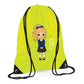 Personalised Kids String Bag with Custom Name School Girl Design