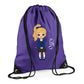 Personalised Kids String Bag with Custom Name School Girl Design