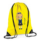 Personalised Kids String Bag with Custom Name School Girl Design