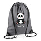 Personalised Panda Kids String Bag with Custom Name
