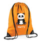 Personalised Panda Kids String Bag with Custom Name