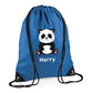 Personalised Panda Kids String Bag with Custom Name
