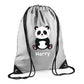 Personalised Panda Kids String Bag with Custom Name