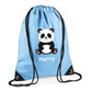 Personalised Panda Kids String Bag with Custom Name