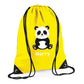 Personalised Panda Kids String Bag with Custom Name