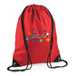 Personalised Space Rocket Kids String Bag with Custom Name