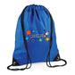 Personalised Space Rocket Kids String Bag with Custom Name