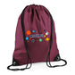 Personalised Space Rocket Kids String Bag with Custom Name