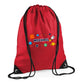 Personalised Space Rocket Kids String Bag with Custom Name