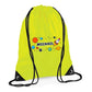 Personalised Space Rocket Kids String Bag with Custom Name