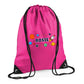 Personalised Space Rocket Kids String Bag with Custom Name