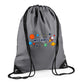 Personalised Space Rocket Kids String Bag with Custom Name