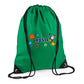 Personalised Space Rocket Kids String Bag with Custom Name