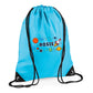Personalised Space Rocket Kids String Bag with Custom Name