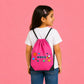 Personalised Space Rocket Kids String Bag with Custom Name