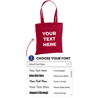 Cotton Bags Personalised | Personalised Cotton Bags with Text