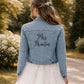 Personalised Bridal Denim Jacket Custom Embroidered Mrs