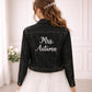 Personalised Bridal Denim Jacket Custom Embroidered Mrs